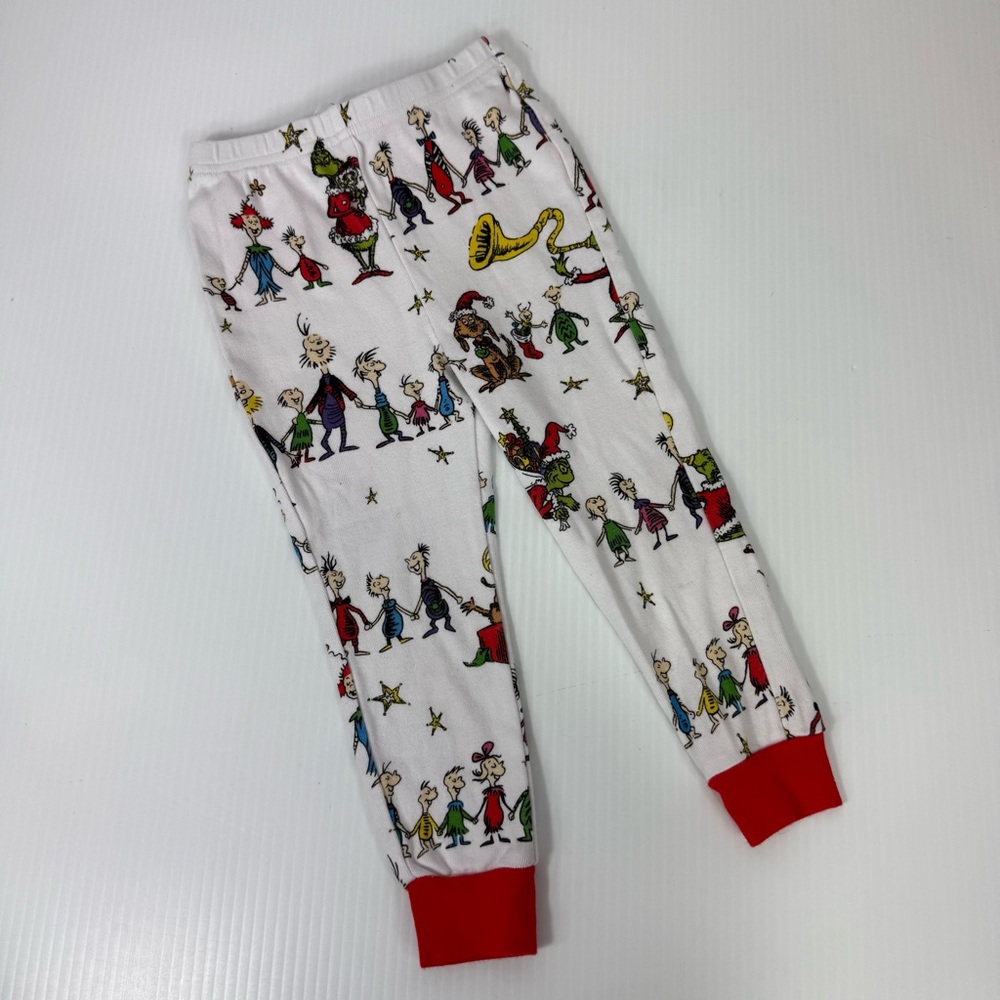 Pottery Barn Kids Dr Seuss The Grinch Organic Cotton Pajama Bottoms Christmas 2T